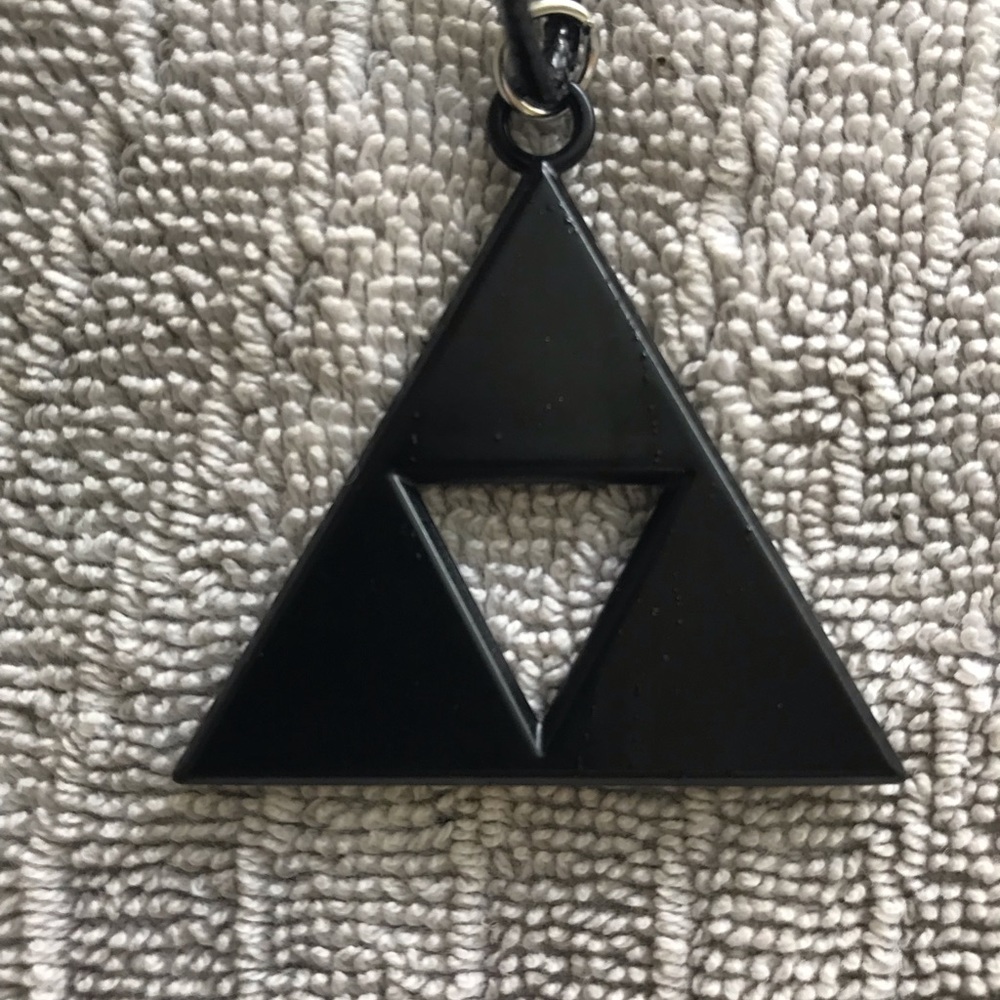 Black Legend of Zelda Triforce Necklace